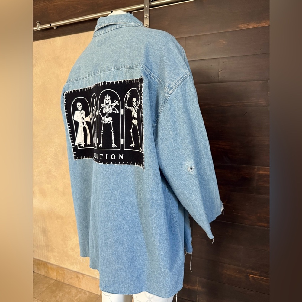 Upcycled Rivers End Evolution Distressed Denim Sh… - image 2